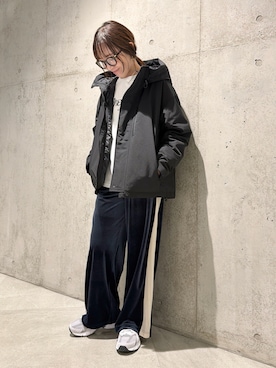 「アイテム（ダウンジャケット/コート）」を使った、香織さん（レディース・154cm）の秋コーディネート