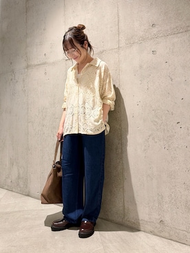 「URBAN RESEARCH Sonny Label（アーバンリサーチサニーレーベル）のアイテム（トートバッグ）」を使った、香織さん（レディース・154cm）の秋コーディネート