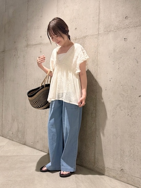 「URBAN RESEARCH Sonny Label（アーバンリサーチサニーレーベル）のアイテム（バッグ）」を使った、香織さん（レディース・154cm）の夏コーディネート