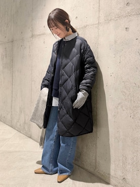 「アイテム（手袋）」を使った、香織さん（レディース・154cm）の冬コーディネート