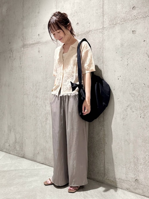 ニット メッシュ フラワー パンツ シアー 夏 韓国 ワイド hr9753 楽天市場】リーフメッシュレースパンツ ／ ワイドパンツ シアー
