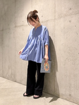 「URBAN RESEARCH Sonny Label（アーバンリサーチサニーレーベル）のアイテム」を使った、香織さん（レディース・154cm）の夏コーディネート
