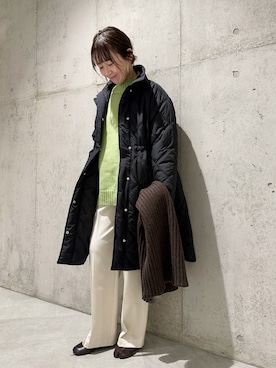 「URBAN RESEARCH Sonny Label（アーバンリサーチサニーレーベル）のアイテム（その他アウター）」を使った、香織さん（レディース・154cm）の冬コーディネート