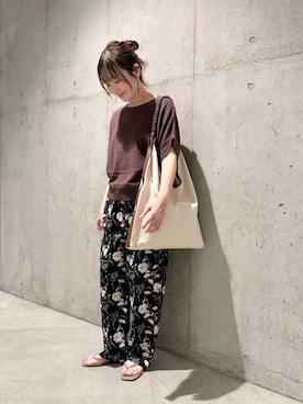 「URBAN RESEARCH Sonny Label（アーバンリサーチサニーレーベル）のアイテム（バッグ）」を使った、香織さん（レディース・154cm）の夏コーディネート