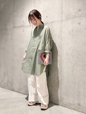 「リネン」｜香織さん（レディース・154cm）の春コーディネート