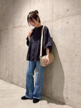 「URBAN RESEARCH Sonny Label（アーバンリサーチサニーレーベル）のアイテム（バッグ）」を使った、香織さん（レディース・154cm）の夏コーディネート