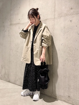 「Drifter（ドリフター）のアイテム」を使った、香織さん（レディース・154cm）の冬コーディネート