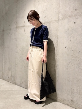 「URBAN RESEARCH Sonny Label（アーバンリサーチサニーレーベル）のアイテム（バッグ）」を使った、香織さん（レディース・154cm）の夏コーディネート
