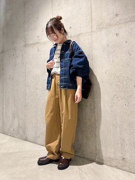 「FORK&SPOON（フォークアンドスプーン）のアイテム」を使った、香織さん（レディース・154cm）の秋コーディネート