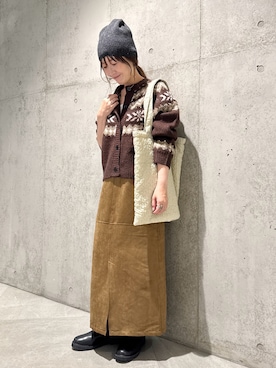 「URBAN RESEARCH Sonny Label（アーバンリサーチサニーレーベル）のアイテム（トートバッグ）」を使った、香織さん（レディース・154cm）の秋コーディネート
