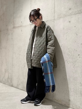 「URBAN RESEARCH（アーバンリサーチ）のアイテム（ダウンジャケット/コート）」を使った、香織さん（レディース・154cm）の冬コーディネート