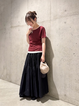 「URBAN RESEARCH Sonny Label（アーバンリサーチサニーレーベル）のアイテム（帽子）」を使った、香織さん（レディース・154cm）の夏コーディネート