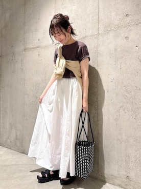「サニーレーベル」｜香織さん（レディース・154cm）の春コーディネート