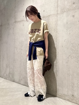 「URBAN RESEARCH Sonny Label（アーバンリサーチサニーレーベル）のアイテム（キャップ）」を使った、香織さん（レディース・154cm）の夏コーディネート