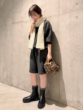 「アイテム（ハンドバッグ）」を使った、香織さん（レディース・154cm）の秋コーディネート