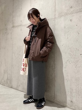 「URBAN RESEARCH Sonny Label（アーバンリサーチサニーレーベル）のアイテム（トートバッグ）」を使った、香織さん（レディース・154cm）の冬コーディネート