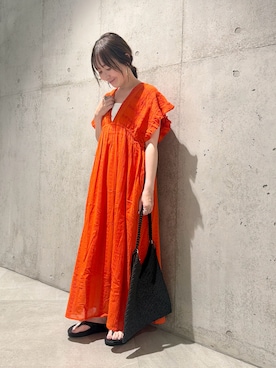 「URBAN RESEARCH Sonny Label（アーバンリサーチサニーレーベル）のアイテム（バッグ）」を使った、香織さん（レディース・154cm）の夏コーディネート