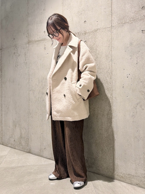 セール】ウールライクカーリーシャギーコクーンコート（その他アウター