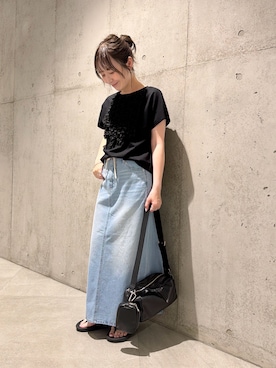 「URBAN RESEARCH Sonny Label（アーバンリサーチサニーレーベル）のアイテム（バッグ）」を使った、香織さん（レディース・154cm）の夏コーディネート