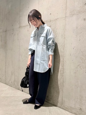 「Drifter（ドリフター）のアイテム（バッグ）」を使った、香織さん（レディース・154cm）の春コーディネート