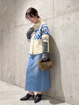 「アイテム（手袋）」を使った、香織さん（レディース・154cm）の秋コーディネート
