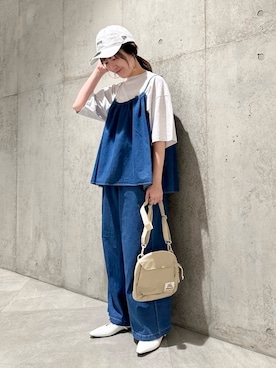 「URBAN RESEARCH Sonny Label（アーバンリサーチサニーレーベル）のアイテム（オールインワン・サロペット）」を使った、香織さん（レディース・154cm）の春コーディネート
