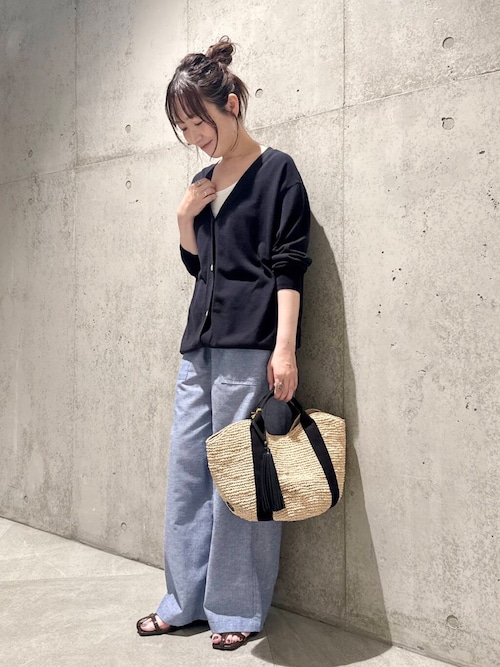 【Vince 】ブラック かごバッグ 受注製作〜プラかごバッグ☆お買い物かごLサイズ ブラックx