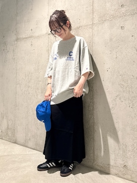 「URBAN RESEARCH Sonny Label（アーバンリサーチサニーレーベル）のアイテム（キャップ）」を使った、香織さん（レディース・154cm）の秋コーディネート