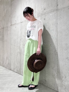 「BENELLI（ベネリ）のアイテム」を使った、香織さん（レディース・154cm）の夏コーディネート