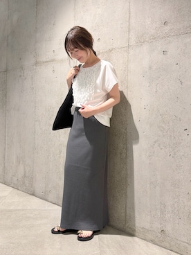 「URBAN RESEARCH Sonny Label（アーバンリサーチサニーレーベル）のアイテム」を使った、香織さん（レディース・154cm）の夏コーディネート