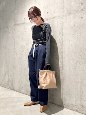 「きれいめ派カットソー」｜香織さん（レディース・154cm）の夏コーディネート