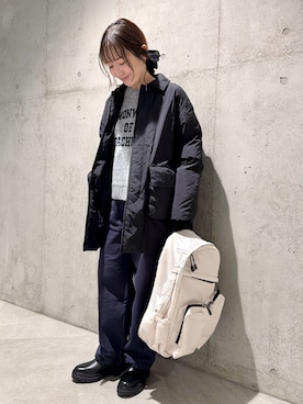 「アイテム（その他アウター）」を使った、香織さん（レディース・154cm）の秋コーディネート