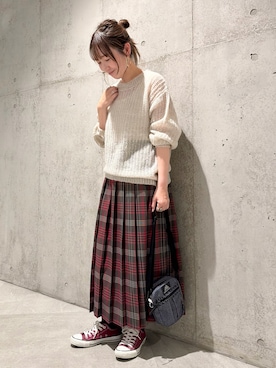 「URBAN RESEARCH Sonny Label（アーバンリサーチサニーレーベル）のアイテム（ショルダーバッグ）」を使った、香織さん（レディース・154cm）の秋コーディネート