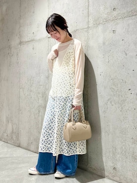 「URBAN RESEARCH Sonny Label（アーバンリサーチサニーレーベル）のアイテム（パンツ）」を使った、香織さん（レディース・154cm）の夏コーディネート