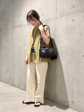 「URBAN RESEARCH Sonny Label（アーバンリサーチサニーレーベル）のアイテム（パンツ）」を使った、香織さん（レディース・154cm）の夏コーディネート