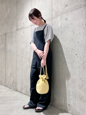 「URBAN RESEARCH Sonny Label（アーバンリサーチサニーレーベル）のアイテム（オールインワン・サロペット）」を使った、香織さん（レディース・154cm）の夏コーディネート