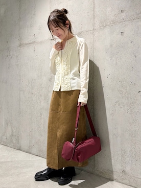 「URBAN RESEARCH Sonny Label（アーバンリサーチサニーレーベル）のアイテム（ショルダーバッグ）」を使った、香織さん（レディース・154cm）の秋コーディネート