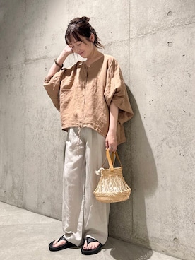 「URBAN RESEARCH Sonny Label（アーバンリサーチサニーレーベル）のアイテム」を使った、香織さん（レディース・154cm）の夏コーディネート