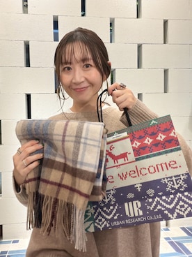 「URBAN RESEARCH Sonny Label（アーバンリサーチサニーレーベル）のアイテム」を使った、香織さん（レディース・154cm）の冬コーディネート