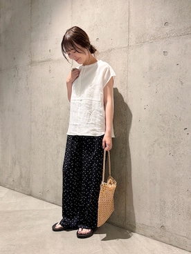 「URBAN RESEARCH Sonny Label（アーバンリサーチサニーレーベル）のアイテム」を使った、香織さん（レディース・154cm）の夏コーディネート