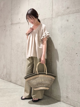 「URBAN RESEARCH Sonny Label（アーバンリサーチサニーレーベル）のアイテム」を使った、香織さん（レディース・154cm）の春コーディネート