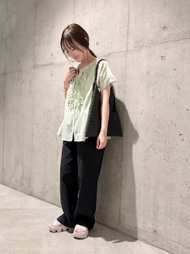 「URBAN RESEARCH Sonny Label（アーバンリサーチサニーレーベル）のアイテム（バッグ）」を使った、香織さん（レディース・154cm）の夏コーディネート