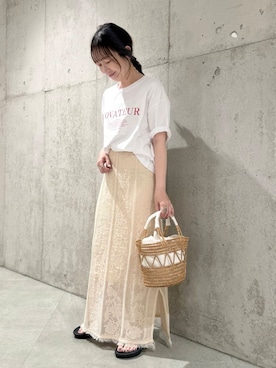 「URBAN RESEARCH Sonny Label（アーバンリサーチサニーレーベル）のアイテム」を使った、香織さん（レディース・154cm）の夏コーディネート