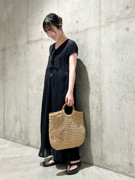 「URBAN RESEARCH Sonny Label（アーバンリサーチサニーレーベル）のアイテム（ワンピース/ドレス）」を使った、香織さん（レディース・154cm）の夏コーディネート