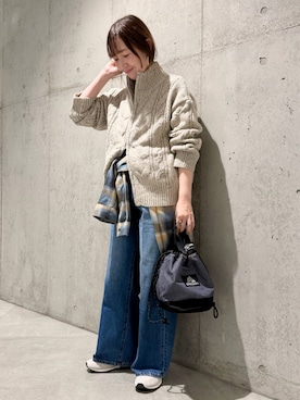 「アイテム（雑貨/ホビー）」を使った、香織さん（レディース・154cm）の秋コーディネート