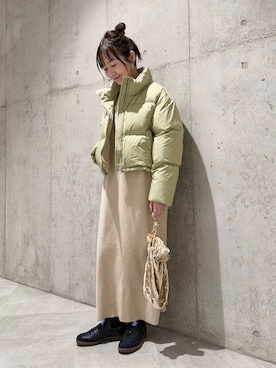 「URBAN RESEARCH（アーバンリサーチ）のアイテム（ダウンジャケット/コート）」を使った、香織さん（レディース・154cm）の冬コーディネート