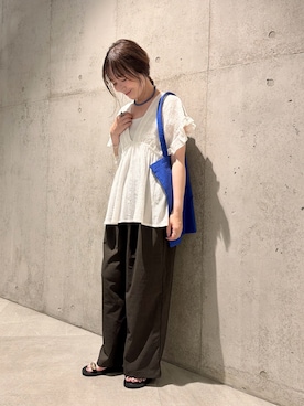 「URBAN RESEARCH Sonny Label（アーバンリサーチサニーレーベル）のアイテム」を使った、香織さん（レディース・154cm）の夏コーディネート