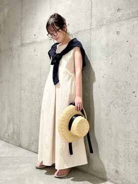 「BENELLI（ベネリ）のアイテム」を使った、香織さん（レディース・154cm）の夏コーディネート