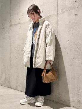 「アイテム（ブルゾン）」を使った、香織さん（レディース・154cm）の冬コーディネート