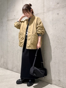 「アイテム（ブルゾン）」を使った、香織さん（レディース・154cm）の秋コーディネート